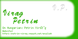 virag petrin business card